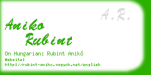 aniko rubint business card